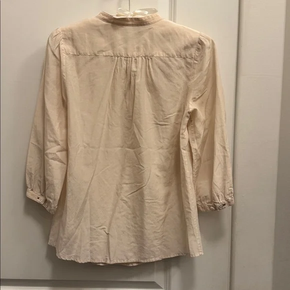 Banana Republic silk-cotton boho 3/4 sleeve Heritage Popover, Size XS - Picture 4 of 8